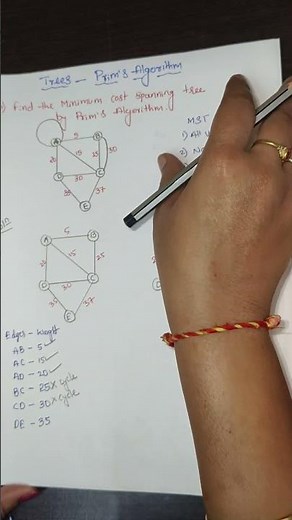 Prim's Algorithm to find minimum spanning tree