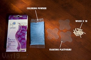 H20 Water Candle Kits: Create colorful candles with water and cooking oil.