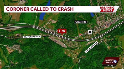 Crash closes I-70 in Washington County, Pennsylvania