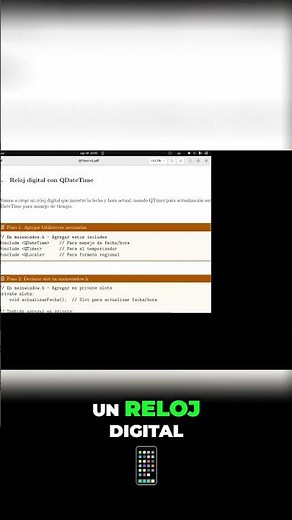 Aprende a crear un reloj digital en Qt Creator con Qtimer! #shorts