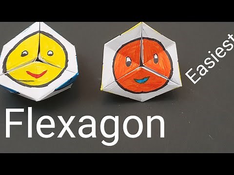 Origami Moving Flexagon Easy / How to Make Flextangles / Easy paper crafts without glue