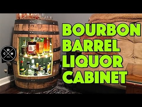 How To Build A Bourbon Whiskey or Wine Barrel Liquor Cabinet : Woodworking / DIY | Crafted Workshop