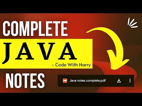 COMPLETE JAVA NOTES 🙀 || BY CODE WITH HARRY
