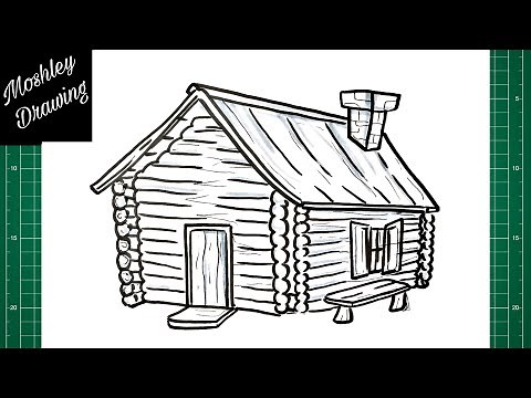 How to Draw a Log Cabin