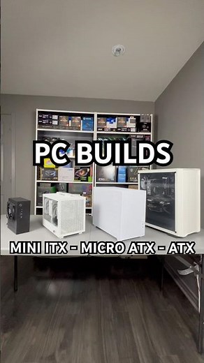 Mini ITX vs Micro ATX vs Mid Tower ATX | PC Builds Size Comparison #shorts #pc #pcbuild #gamingpc