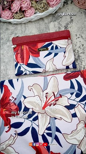 Best fabric choice for a neat pouch finish - Dual Zip Pouch