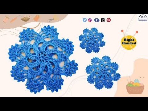 “LIVE Crochet Round Doily | Easy Step by Step Tutorial + Pattern | Crafting Wheel”