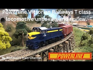 84. Powerline Victorian Railways T class diesel locomotive unboxing and review with DCC sound.