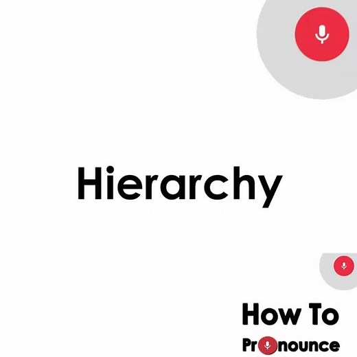 How to Pronounce Hierarchy | Pronunciation of Hierarchy