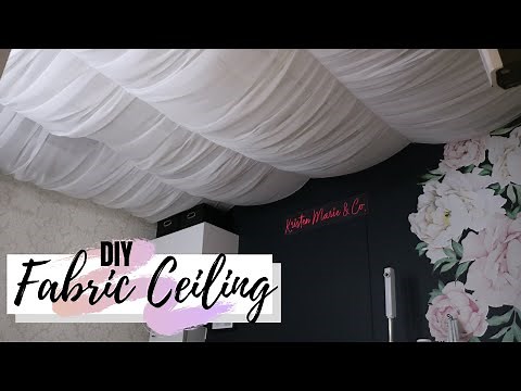 **BEAUTIFUL CEILING MAKEOVER** DIY FABRIC CEILING | WAVED-STYLE CEILING TUTORIAL