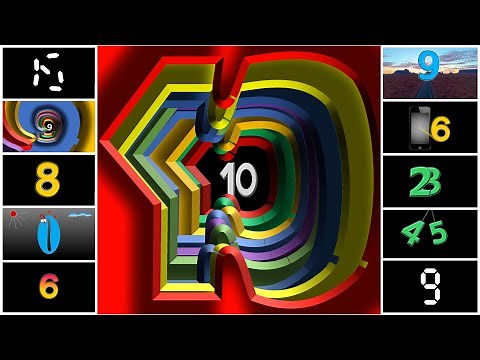 countdown numbers from 10 | 10 to 0 compilation | with voice and sound effects