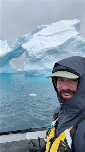 Yooo!! Iceberg Arch in Charcot Bay, Antarctica #iceberg #yolifestyle #antarctica