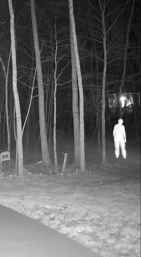 Creepy Night-Vision Footage Catches Ghostly Figure in Backyard
