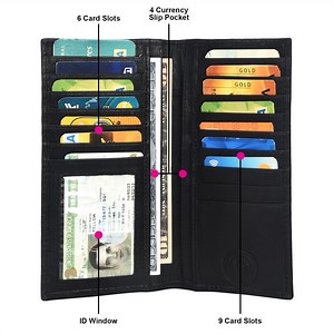 Checkbook Credit Card Holder Wallet by Leatherboss
