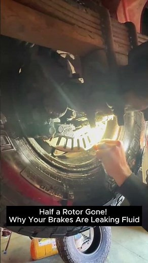 Half a Rotor Gone! Why Your Brakes Are Leaking Fluid.