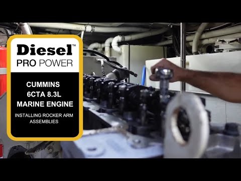 Installing Rocker Arm Assemblies For A Cummins 6CTA 8.3L Marine Engine