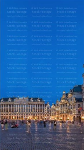 The Grand-Place day to night timelapse hyperlapse in Brussels, Belgium.