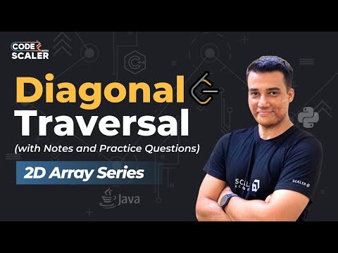 Diagonal Traversal of Binary Tree | 2D Arrays | Leetcode 498 | DSA Problems - Code with Scaler