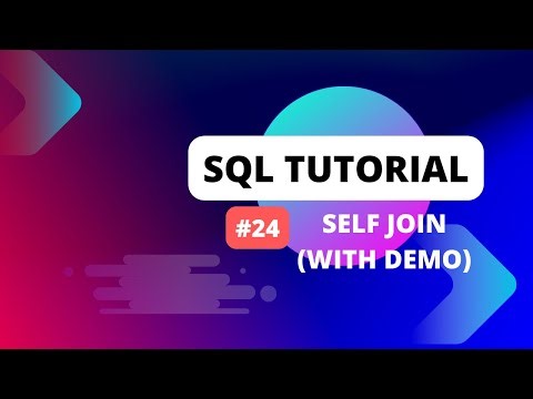SQL Tutorial #24 SELF JOIN in SQL (with demonstration)