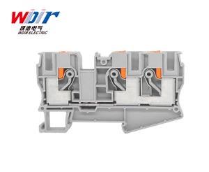 [Hot Item] Spring Terminal Block Connector Push-in Terminal Customized 10mm Wire 3-Ways