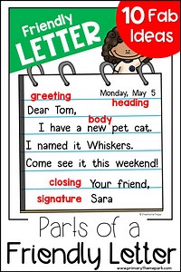 Parts of a Friendly Letter Ideas