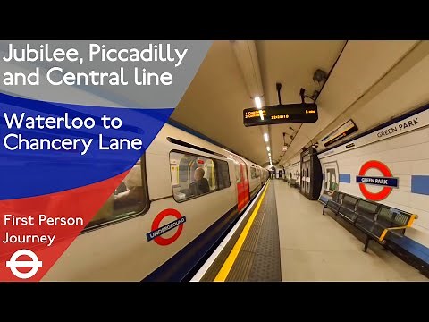 London Underground First Person Journey - Waterloo to Chancery Lane via Green Park & Holborn