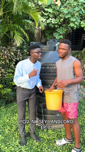 Mr Nose called Robert @Mr majestic Attention to the water drum in the yard being empty very often over a quick time period, Mr Robert also had a few words for Mr nose. WILL MR NOSE ADDRESS THESE MATTERS OR IS IT INFACT THE TRUTH?👀 #fyp #explorepage #noseylandlord #mrnose #relatable