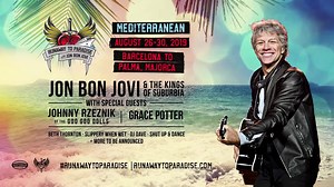 4.7K reactions · 1.2K shares | Don't give vacations a bad name and cruise the high seas with Jon Bon Jovi! From Aug 26-30, we're sailing the Mediterranean on the cruise of a lifetime. Don't miss out and book your package today. | Bon Jovi | Facebook