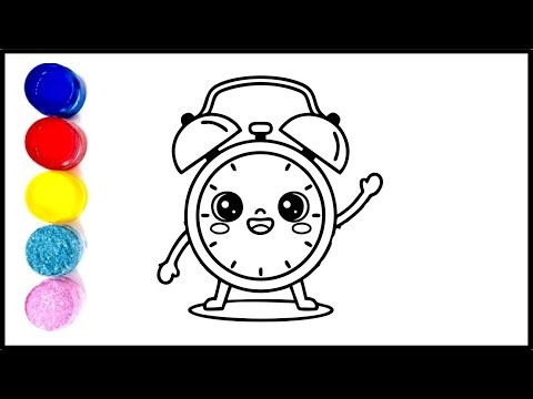 Cute Alaram Clock Drawing | Learn to Draw Alaram Clock | Clock Drawing for Toddlers