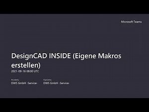 DesignCAD (Eigene Makros erstellen) 16.09.2021