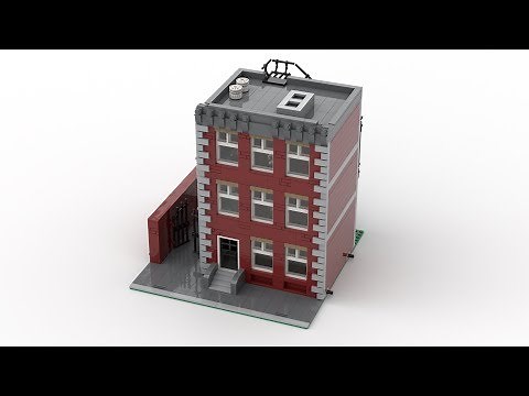 LEGO Modular Apartment Building MOC - Step by step