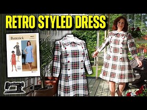Sewing Butterick 6871 - Retro styled dress, tips and review