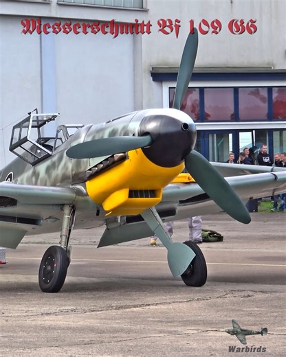 Messerschmitt Bf 109 G-6 with its original Daimler-Benz DB 605 engine coming alive at Hangar 10 Usedom — from engine start to flight, pure historic power in motion. @Top-Fans #MesserschmittBf109 #Warbird #AviationHistory #fblifestyle | Warbirds