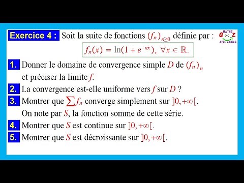 Suites et séries de fonctions exercice corrigé