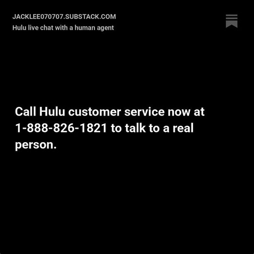 How to Talk to a Real Person at Hulu Hulu Customer Service Phone Number