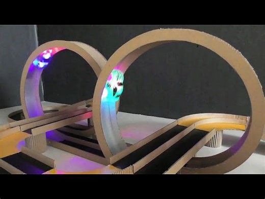 Magic Track with Magnetic Cars: Cardboard Fun