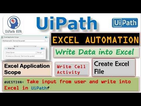 Write Cell Activity UiPath | Write Data to Excel File UiPath