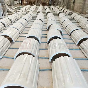 [Hot Item] Chinese White Marble Round Column Cladding Tile Roman Stone Cladding for Pillar