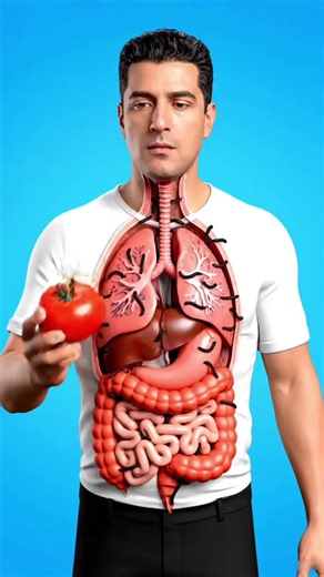 The Amazing Journey of Tomato Inside your body | 3D Animated Content #sciencefacts #tomato #fyp #health #creatorsearchinsights