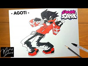 How to Draw AGOTI from Friday Night Funkin - FNF Characters