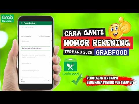 TERBARU 2025 | Cara Mengganti Rekening Bank Di Grab Merchant