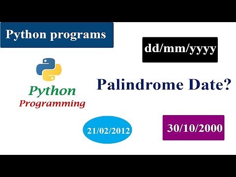 Palindrome Date Program | Python Tutorials | dd/mm/yyyy format