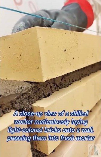 Skilled Bricklaying Technique: The Art of Stacking Bricks