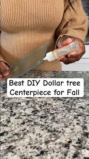 Easy DIY Lighted Fall Centerpiece with Dollar Tree Supplies
