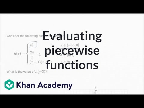 How to evaluate a piecewise function (example) | Functions | Algebra I | Khan Academy