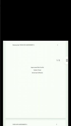 Developing Effective Improvement Plans: NURS-FPX4020 Assessment 4 Guide