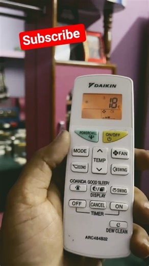 daikin inverter air conditioner remote control manual #airconditioner #shots #viral