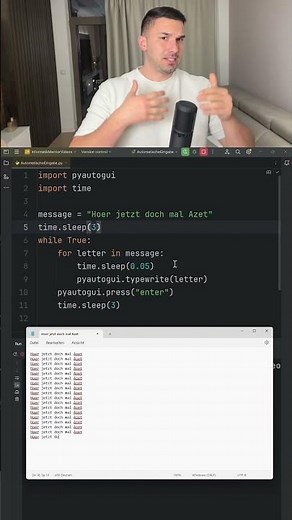 Here's how you can send automated messages using Python and pyautogui.