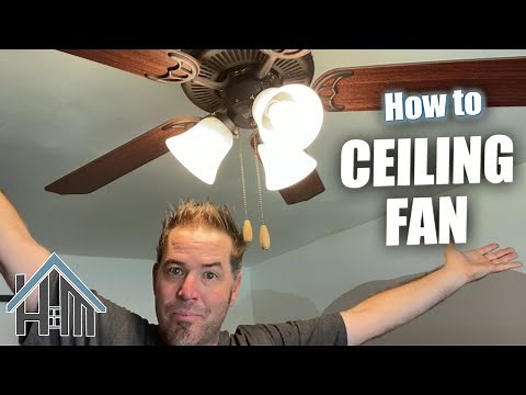 How-to Easy fan install, install 52" ceiling fan with light kit