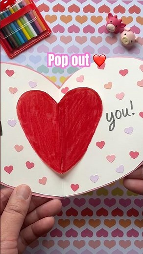 How to Make an Easy Pop Out Heart Card | DIY Valentine Card & Paper Craft Tutorial